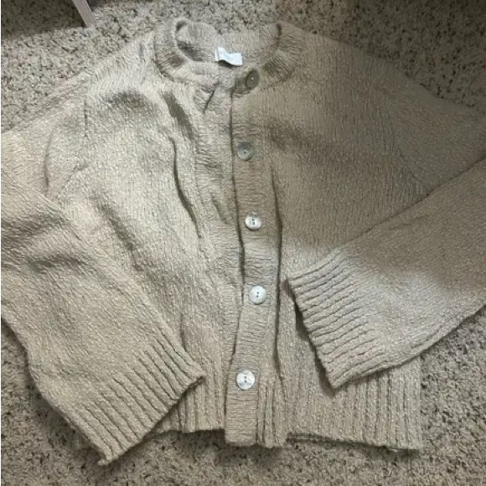 Meshki Tan Cardigan Sweater